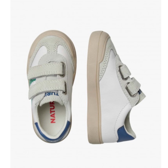 NWT NATURINO RIBY VL. Suede and leather sneakers, White-Green - Picture 3 of 15